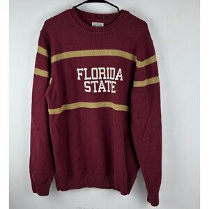 Hillflint Florida State Knit Cotton Acrylic Sweater Men's Xl Maroon